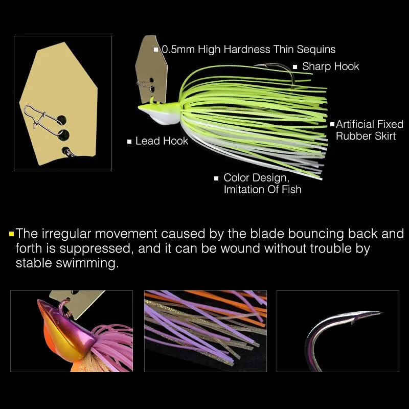 TSURINOYA-Plantilla de goma para nadar, anzuelo de plomo de 11g y 14g, aparejos de pesca de lubina, señuelo - imagen 3