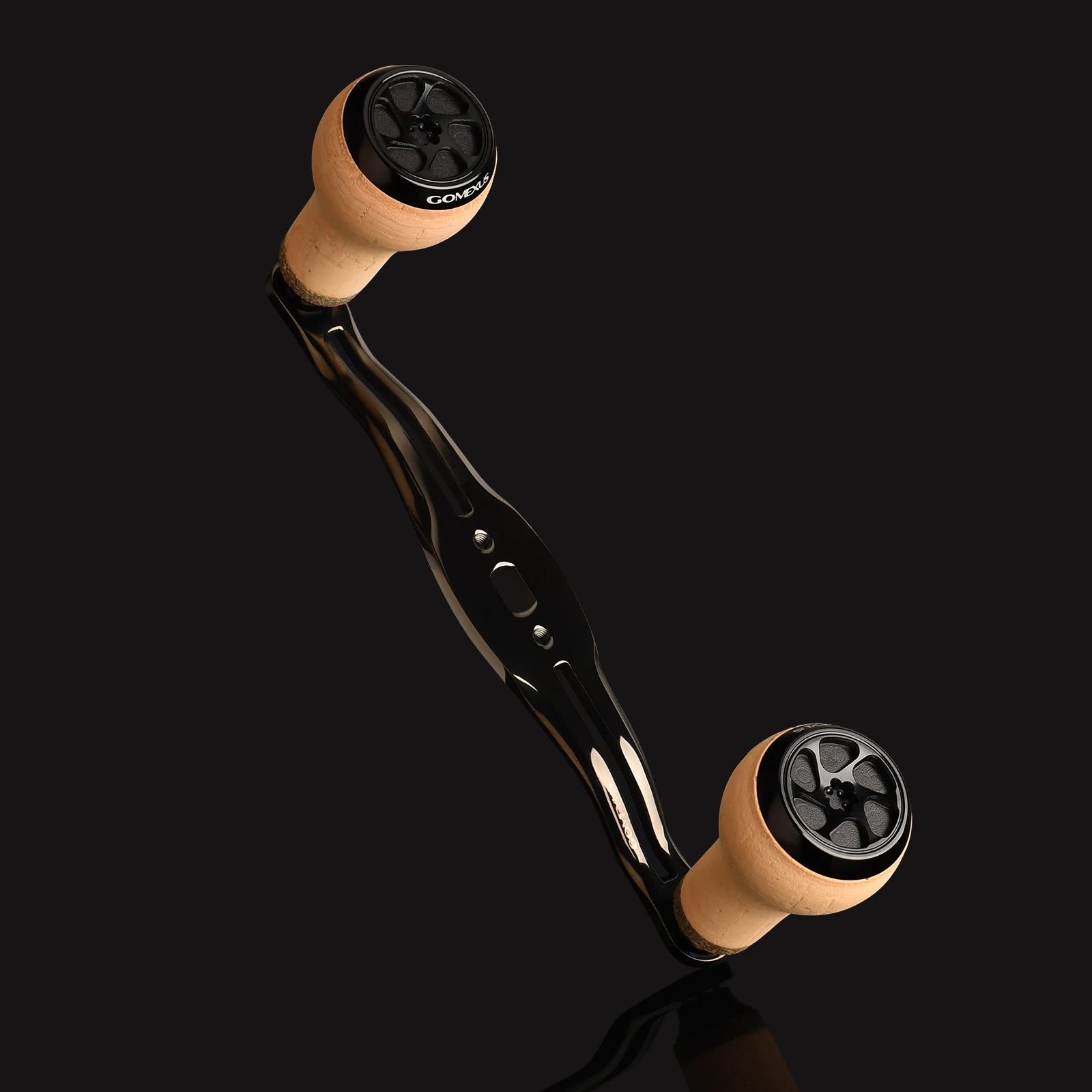 Mango de titanio Gomexus con perilla de corcho de 27 mm para Shimano Antares Bantam MGL Calcutta B Tranx 100 200 Curado DC MetaniumSLX 120 mm