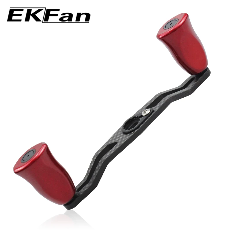 EKfan-mango de carrete de pesca de fibra de carbono, perilla de Gel de sílice, traje para DAI & SHI, carrete de Baitcasting, accesorio de pesca, 120MM - imagen 4