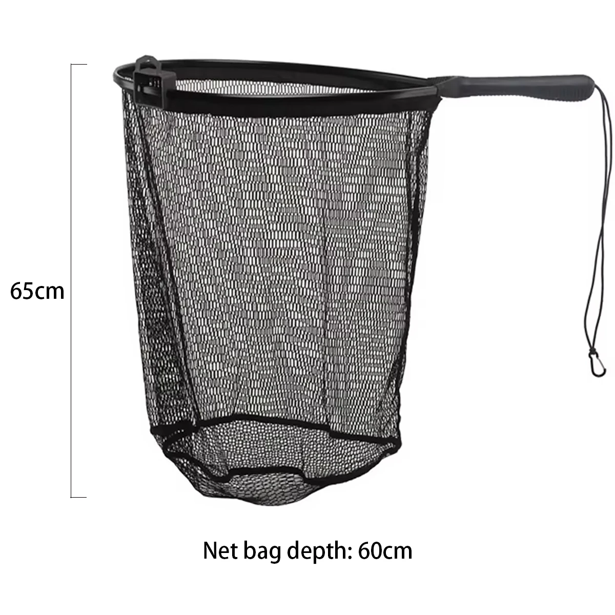 Aventik-red de pesca con mosca, cordón de nailon negro con mango de goma, marco de aluminio - imagen 4