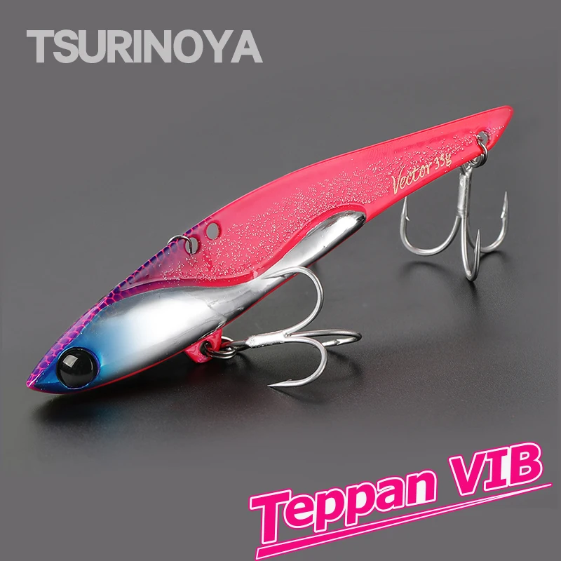 TSURINOYA fundición de larga distancia Metal VIB DW38C Winer hielo Jigging vibración Metal duro señuelo Wobblers Swimbait 105mm 35g