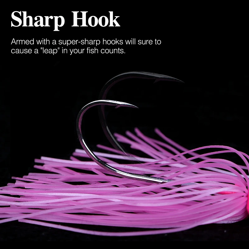 TSURINOYA, 3 uds., anzuelos con falda de hoja, juego de Señuelos de Pesca, 11g, 14g, cuchara giratoria, fundición con rodapié de silicona, plantillas para Lucio - imagen 5