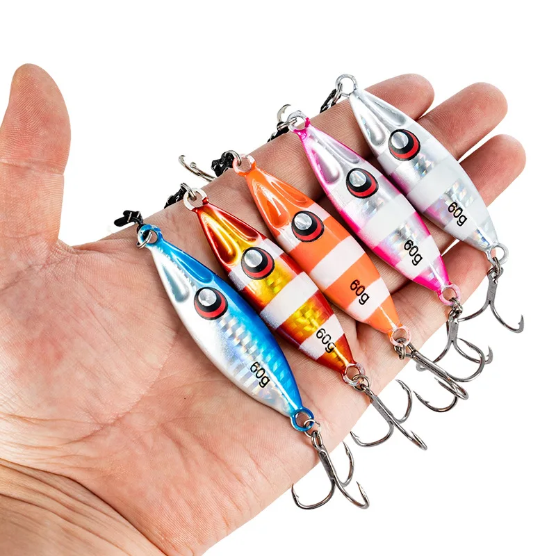Gegoten Metalen Jig Lokken Slow Pitch 10G 20G 30G 40G 60G Shore Casting Jigging Lepel Zoutwatervissen Lokken Slow Bee Kunstaas - imagen 4