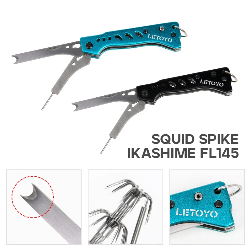 LETOYO-herramientas de pesca de corte de cordón de nervio de calamar, anzuelo de plantilla de calamar correcto, cuchillo de calamar de acero inoxidable para pie web, pulpo, sepia - imagen 5