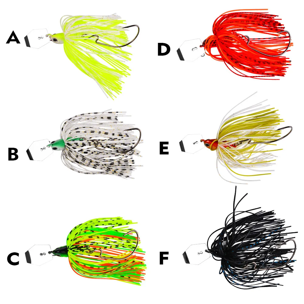 12g/15g/20g Jigging Bass Bait Buzzbaits cebo de alambre Spinnerbait lentejuelas giratorias Lucio Señuelos de Pesca aparejos de Pesca de agua salada - imagen 2