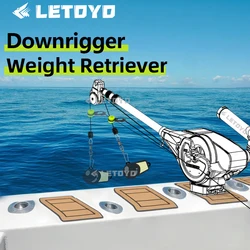 Letyo 3025 Retriever para Downrigger 86″ Abrazadera Fairlead