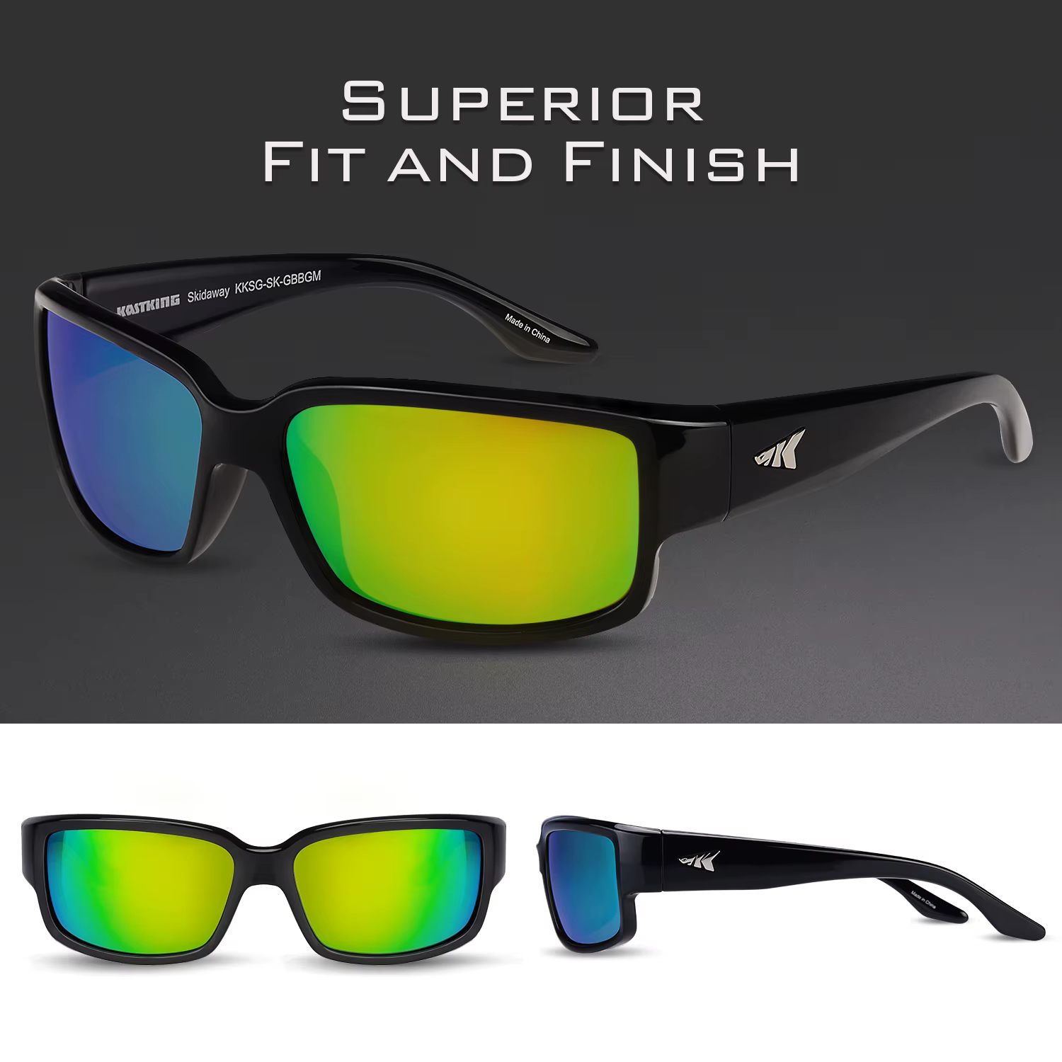 KastKing Skidaway gafas de sol deportivas polarizadas para hombre y mujer, ideales para conducir, pescar, ciclismo y correr, protección UV - imagen 3