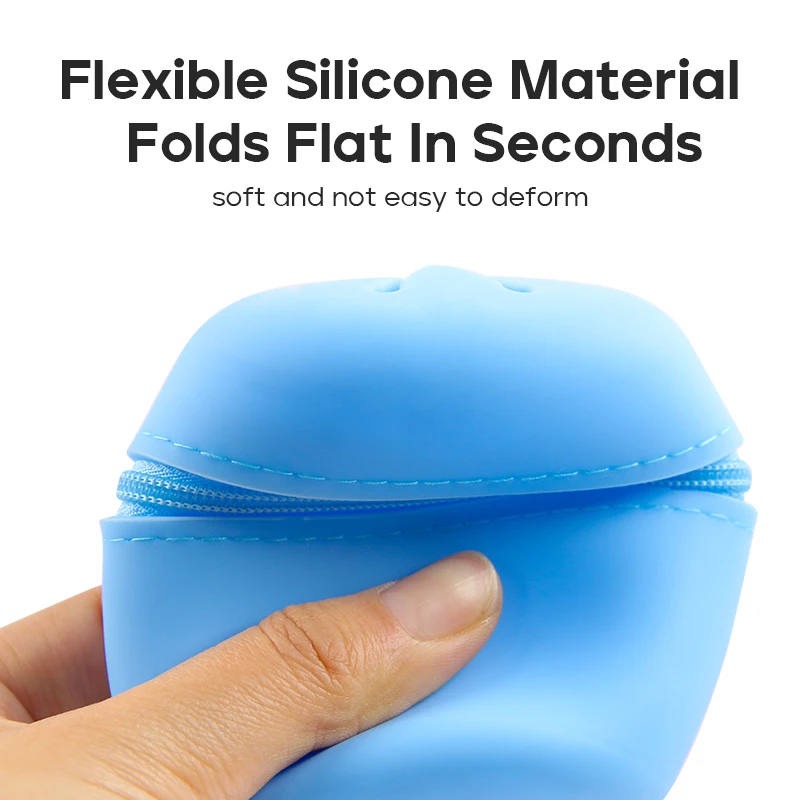 LETOYO 53g cubo de basura portátil bolsa de silicona para pescar al aire libre protección de polen mosquetón incluido herramientas de Camping al aire libre - imagen 3