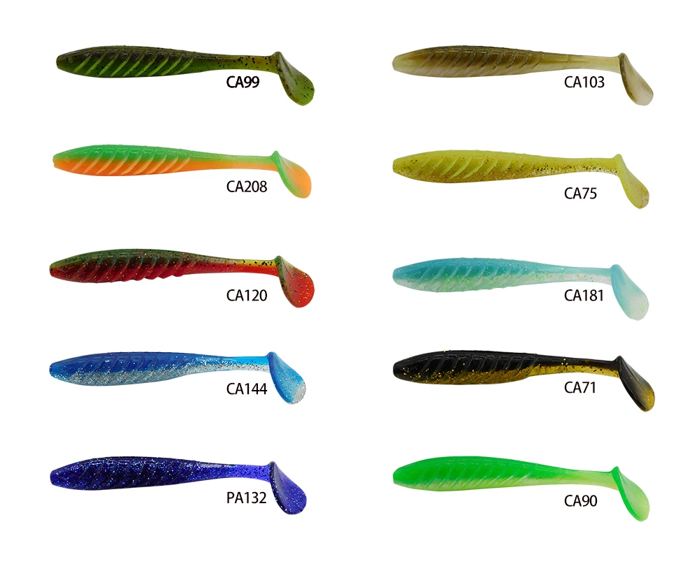 KESFISHING Pesca señuelo de Pesca ondulación Shad 4 pulgadas 4,7g 5 pulgadas 9g Isca cebo de silicona Artificial olor a camarón agregar sal - imagen 2