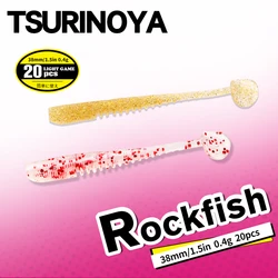 Vinilo Tsurinoya FLEX T 38mm 0,4g – Cola worm UV Rockfish