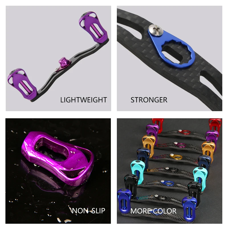 LETOYO-carrete de pesca de baitcasting de fibra de carbono, perilla de balancín doble, mano derecha e izquierda, para daiwa, kastking, ryobi, rapala, PENN, Abu Garcia - imagen 5