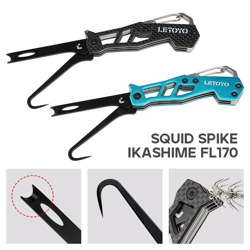 LETOYO-herramientas de pesca de corte de cordón de nervio de calamar, anzuelo de plantilla de calamar correcto, cuchillo de calamar de acero inoxidable para pie web, pulpo, sepia - imagen 4