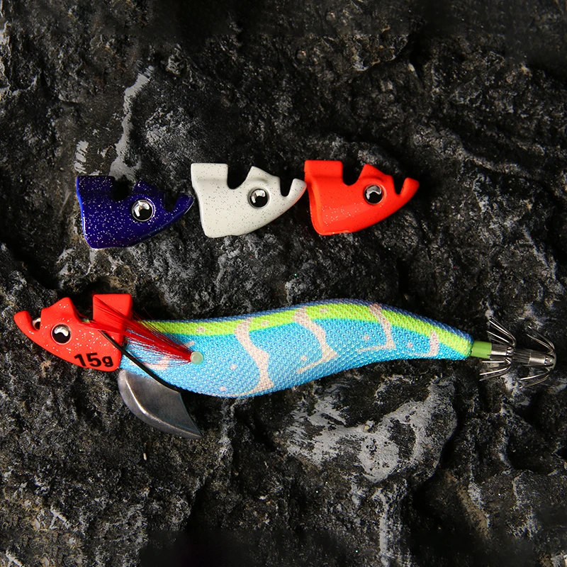 LETOYO-señuelo luminoso EGI para calamar, 2 uds., TR, plomo, peso, huecos para Webfoot, pulpo, sepia, accesorios de pesca en el mar - imagen 5