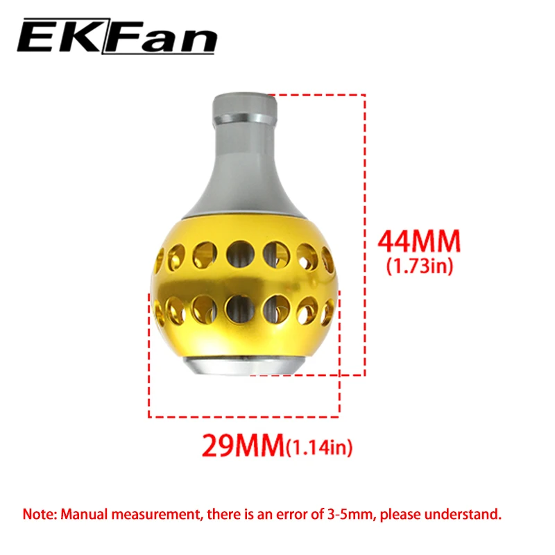 EKFan 1 pieza 29MM aluminio Baitcasting carrete de pesca giratorio mango perilla accesorio de aparejos de pesca - imagen 5