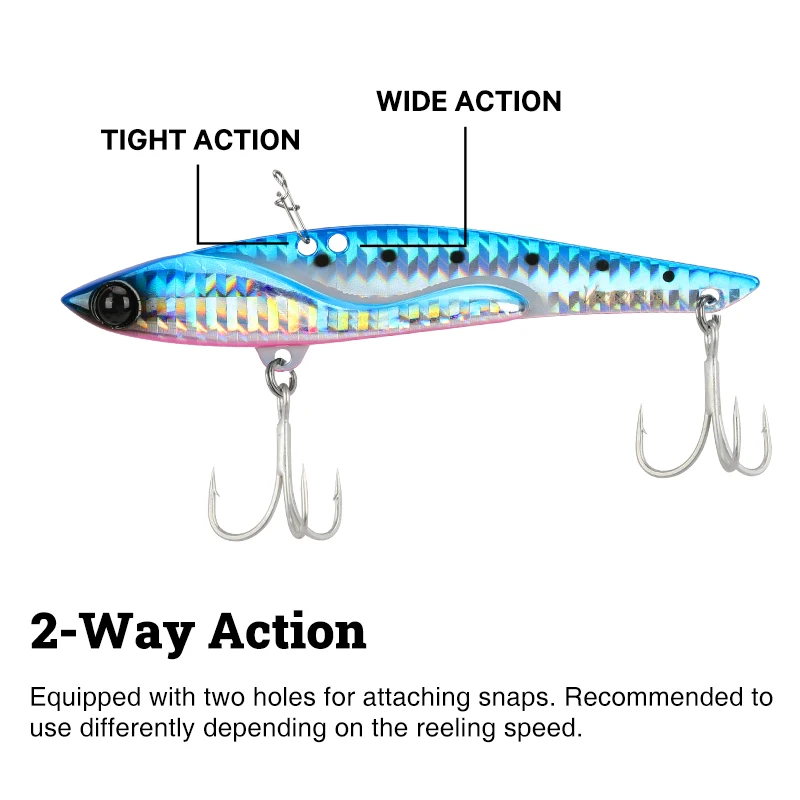 TSURINOYA VIB-señuelo de pesca de Metal, DW38-C, cebo duro de Metal con vibración que se hunde, 105mm, 35g, Jigging de hielo Artificial, Wobblers Swimbait