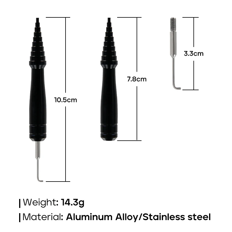 LETOYO-varilla de prueba de control de rodamiento de carrete de pesca, herramienta de extracción, extractor, herramientas de reparación antideslizantes, 2-10mm - imagen 2