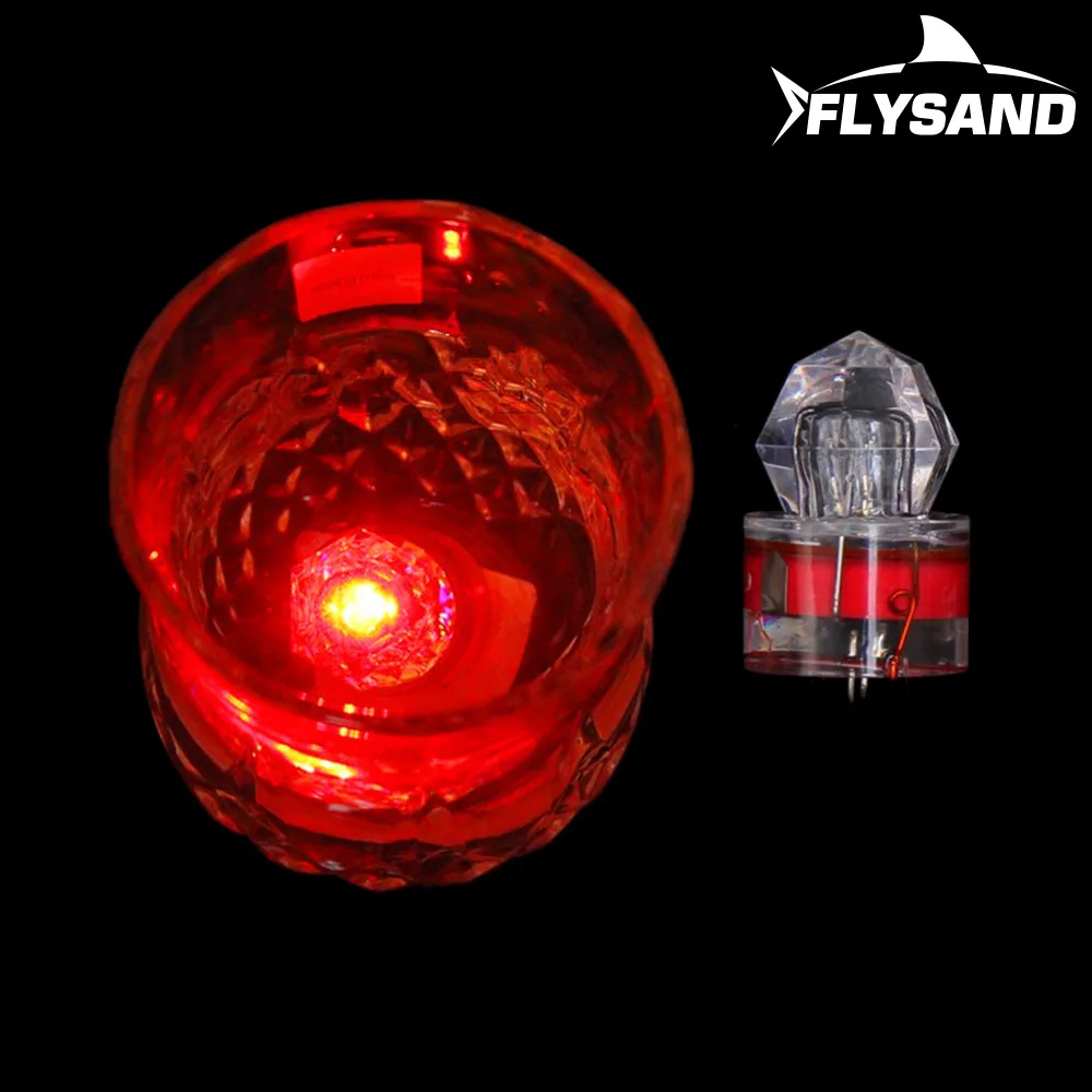FLYSAND-Lámpara LED de pesca con forma de diamante subacuática, luz de Flash que atrae calamar, señuelo de pesca, aparejos, herramientas de pesca - imagen 5
