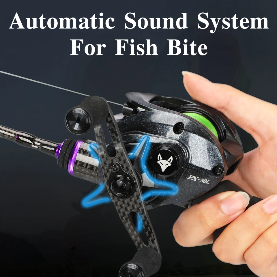 TSURINOYA Spirit Fox 50 Bait Finesse System Baitcasting Fishing Reel 7.3:1 Gear Ratio Carbon Fishing Coil For Light Game Trout - imagen 3