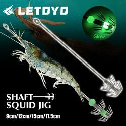 LETYO Anzuelos de Calamar Acero Inoxidable - 9-17,5 cm