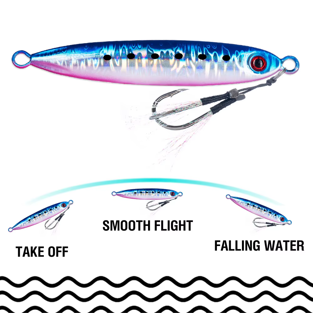 LHFSH Sonajero de Metal para Jigging Shore Casting Swimbait Lubina - imagen 3