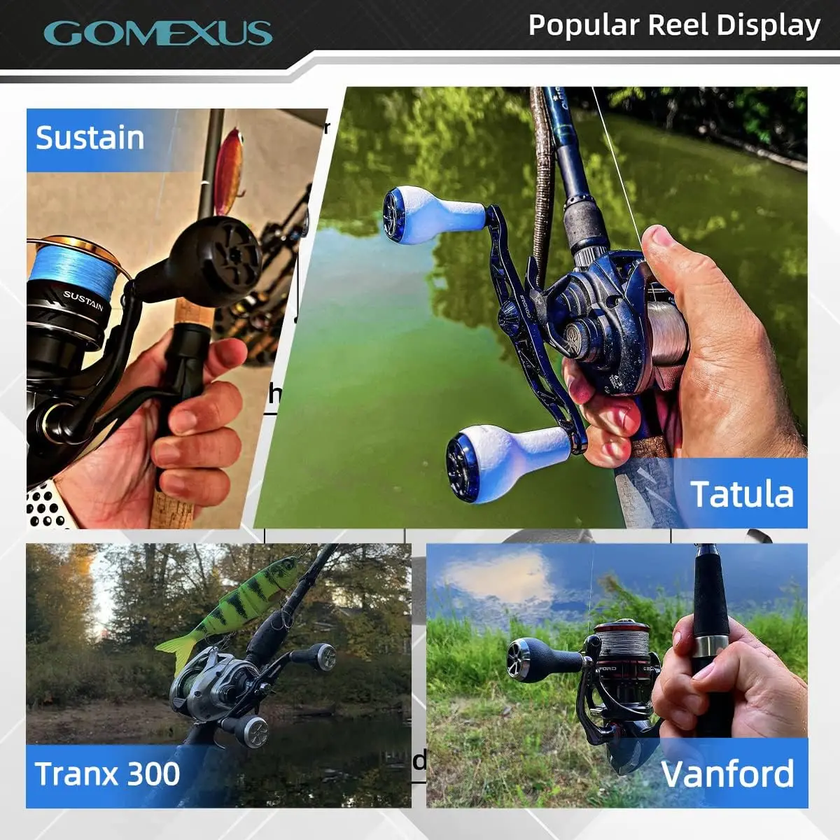 Perilla GOMEXUS TPE de 27mm para pesca de lubina, carretes giratorios y Baitcasting Shimano Stradic CI4 + Biomaster Daiwa Saltist Back Bay - imagen 4