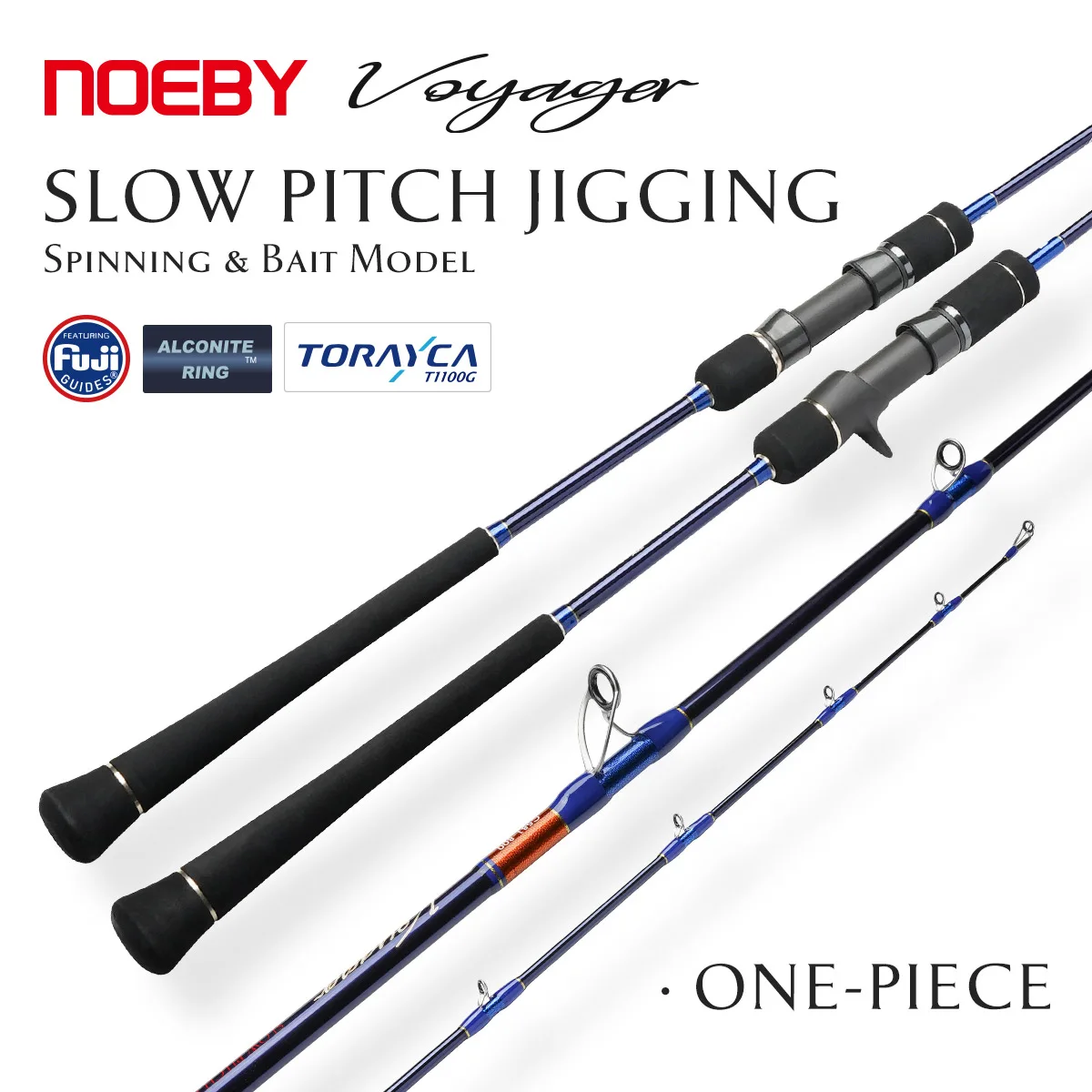 Caña Slow Pitch Noeby Voyager – Jigging con guías Fuji y carbono T1100G