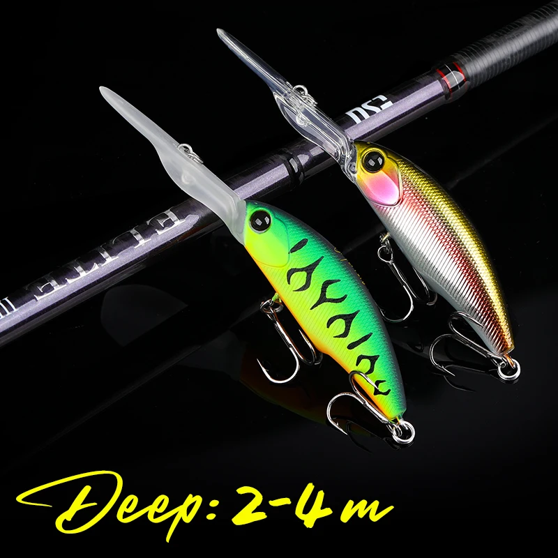 TSURINOYA pececillo suspendido 57SP SHAD señuelo de pesca EXPLORERS 57mm 8,3g Buceo profundo 2-4m fundición larga Pike Bass cebos duros Wobblers - imagen 5