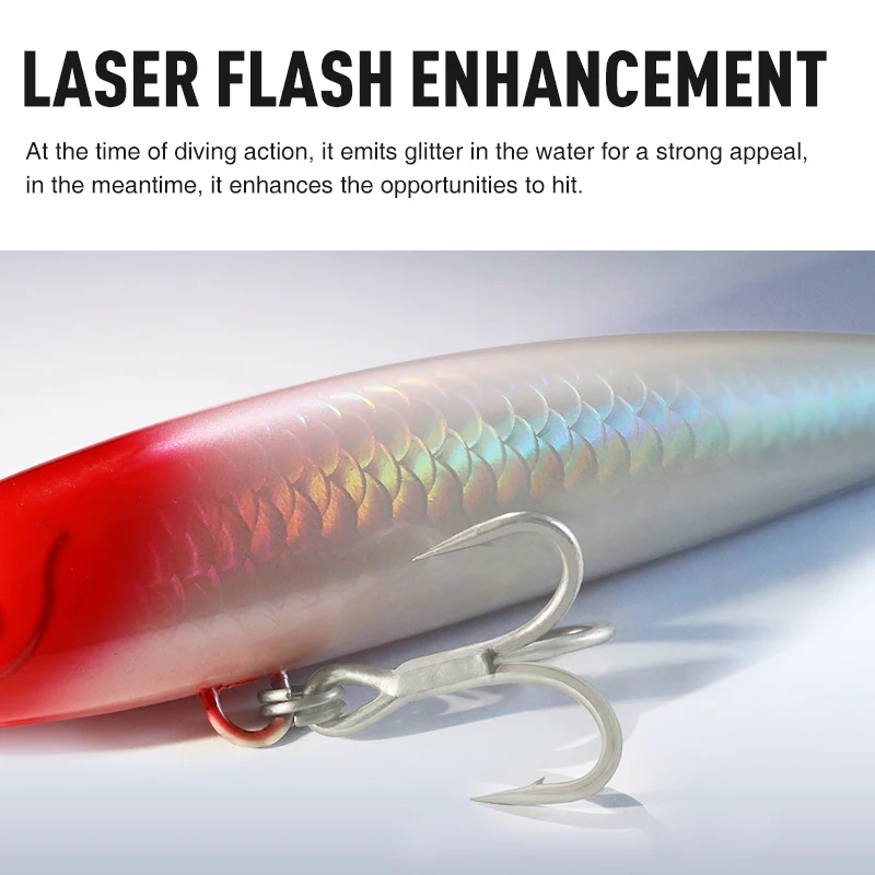 TSURINOYA-señuelo de pesca con lápiz Topwater, 160mm, 60g, CRIUS 160F, cebo duro Artificial flotante para Señuelos de Pesca de Mar GT - imagen 4