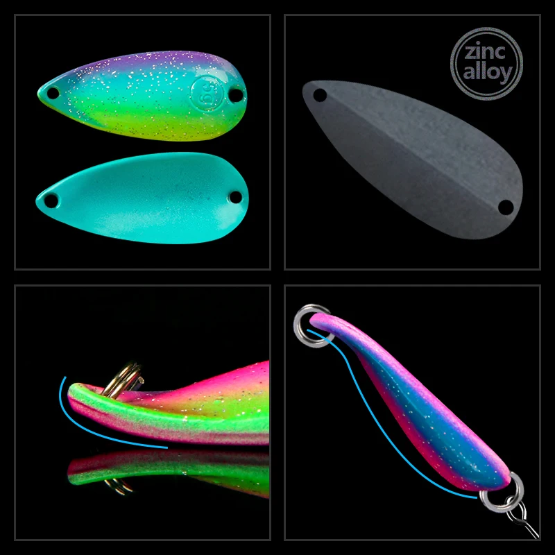 LETOYO cigarra cuchara señuelo 2,5g-5g corriente de agua dulce Spinner cebos Wobblers lentejuelas cebos duros Artificial trucha Pesca señuelo de Pesca - imagen 3