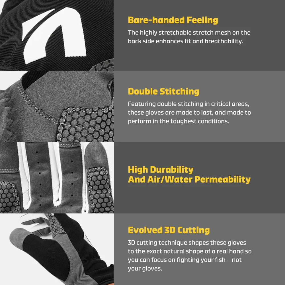 Guantes NOEBY Antideslizantes para Pesca – Protección UV y Resistentes a Cortes - imagen 5