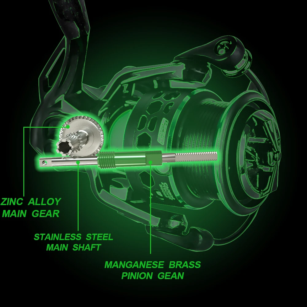 Carrete giratorio ultraligero MIFINE CARBON TECH GT 151G 5,1: 1/4,8:1 8KG arrastre máximo carrete de pesca en hielo ligero pesca de trucha de calamar - imagen 5