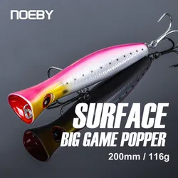 Noeby 200mm 116g Popper cebo duro Wobblers atún Artificial superficie GT agua salada gran juego aparejos de pesca señuelo de pesca Topwater