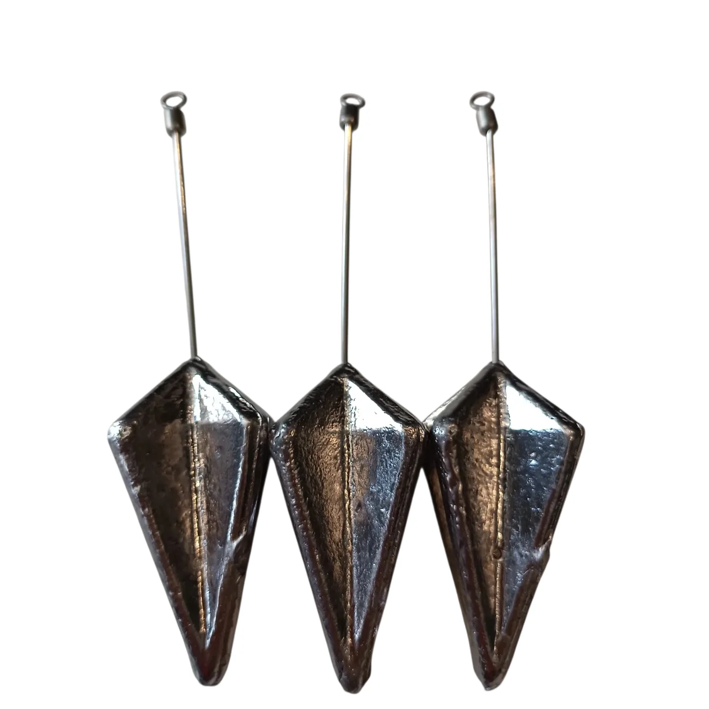 Lote 8 plomos piramide 122gr  rolling en varilla incorporado 1,6mm .Pesca Surfcasting plomos variados .Envio 72hr incluido - imagen 2