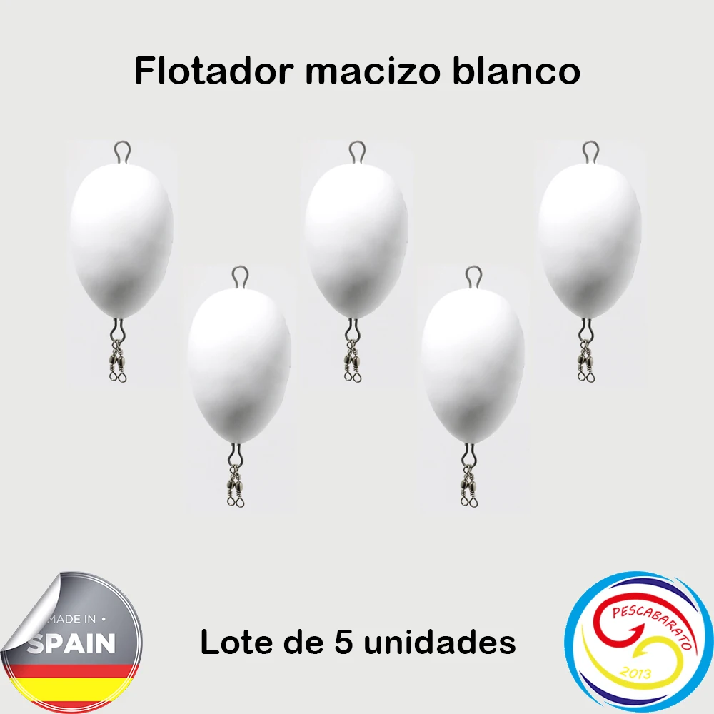 BALLRAG flotador spinning acero inoxidable con emerillones blanco