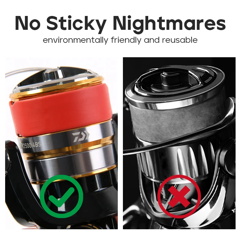 LETOYO carretes pequeños, tapón de carrete de silicona reutilizable, productos de pesca, soporte de línea de carrete, hebilla, accesorios de pesca, carrete giratorio - imagen 4
