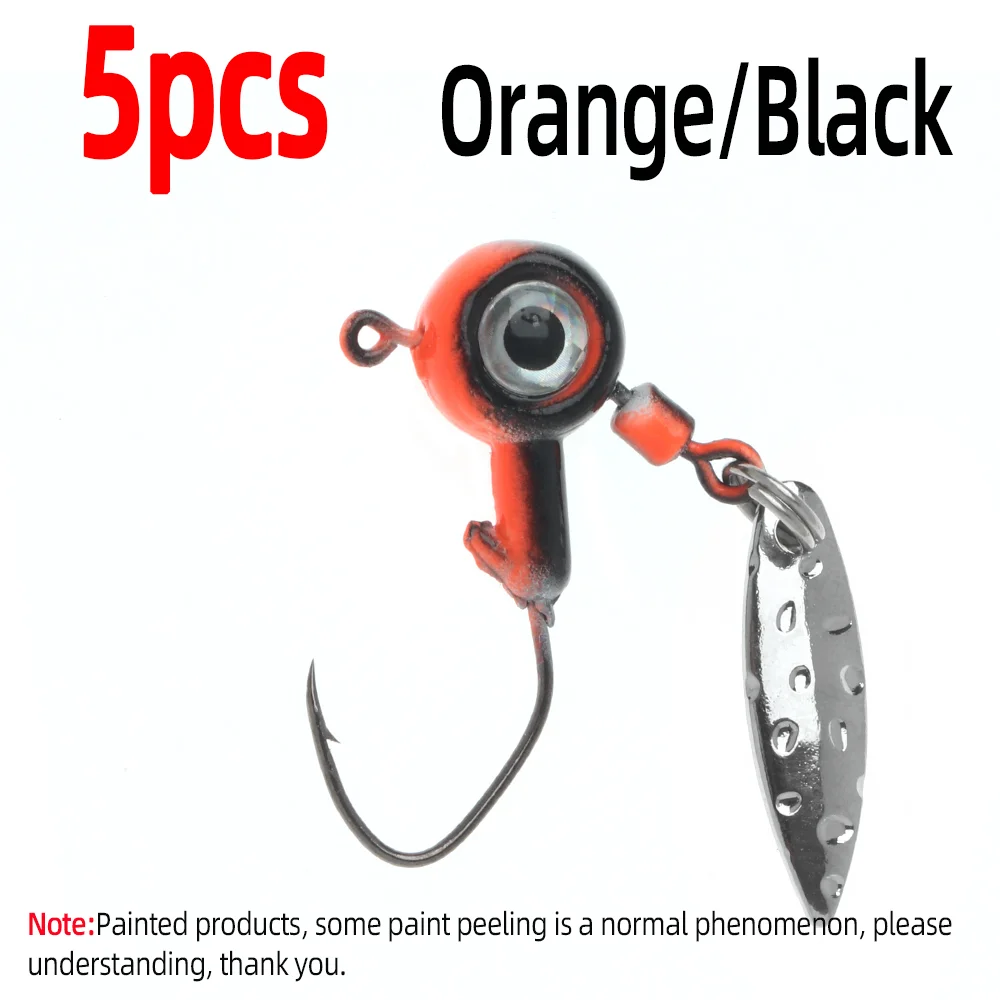 5pcs Orange Black