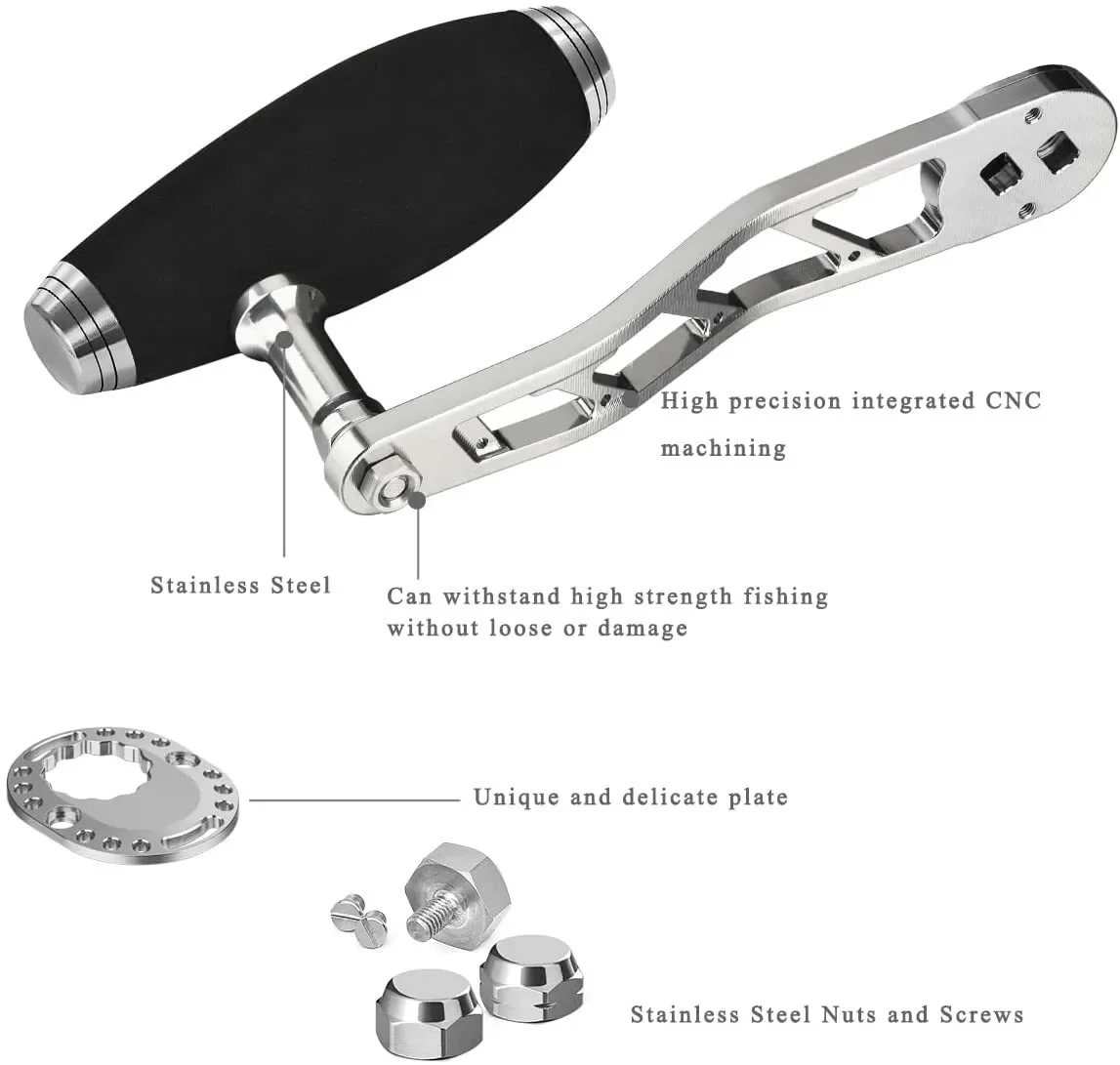 Mango de Jigging Gomexus para Shimano Ocea Jigger Conquest TLD 5 10 15 Daiwa Saltiga BJ mango de carrete Fuego CT Baitcasting 95mm - imagen 5