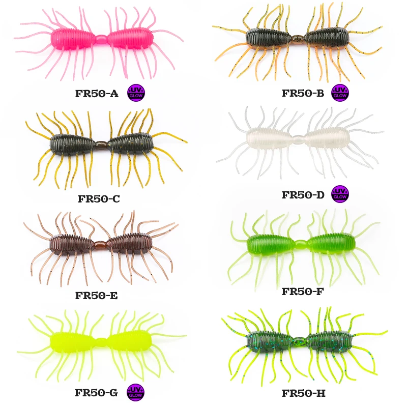 TSURINOYA cebo de gusano FAERIE 2,0 pulgadas 50mm 3g 10 Uds juego de lubina señuelo de pesca Wacky Rig Baitfish plástico blando melocotón cebos de peces falsos - imagen 3