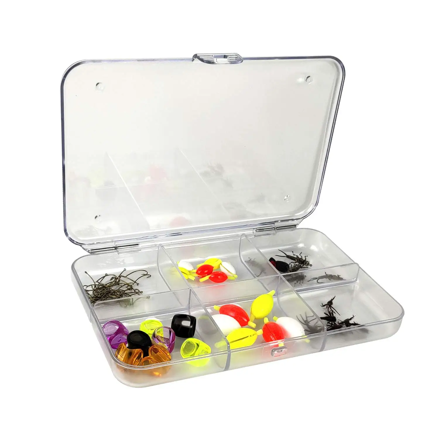 Caja de pesca con mosca de policarbonato Aventik, cuatro opciones diferentes de múltiples compartimentos, gran tamaño de bolsillo, 7,52x5,24x1,08 pulgadas - imagen 4