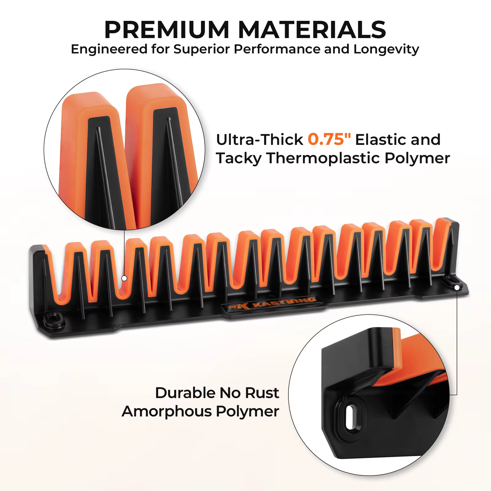 Soporte para caña de pescar Vertical patentado KastKing V15, estante para caña de pescar montado en la pared, tienda de 15 cañas o combos de caña de pescar en 18 pulgadas - imagen 5