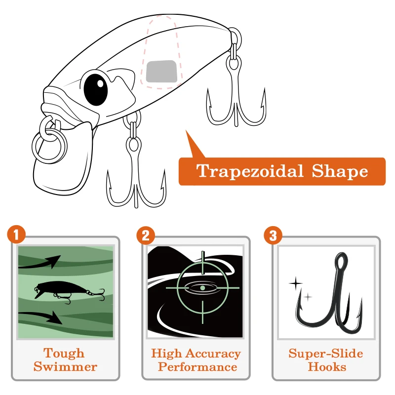 TSURINOYA Intruder 46S señuelo de pesca que se hunde para juego de trucha 46mm 5g anzuelos súper deslizantes Minnow cebo duro Artificial aparejos de pesca - imagen 3