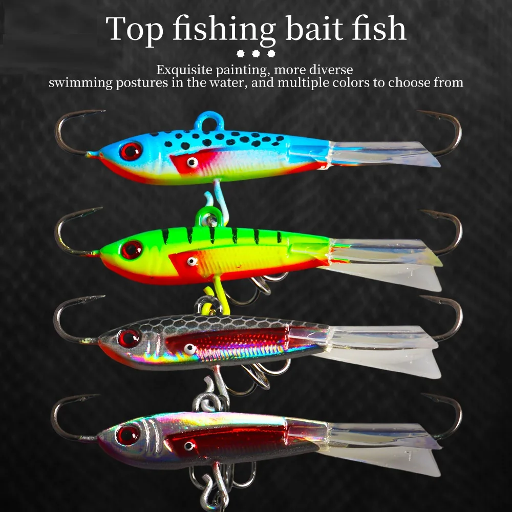 Señuelos de pesca en hielo de 10g con alas de cola deslizante, plantillas de pesca de hielo para invierno, para lubina, perca, Pike, Bluegill, plantillas verticales - imagen 3