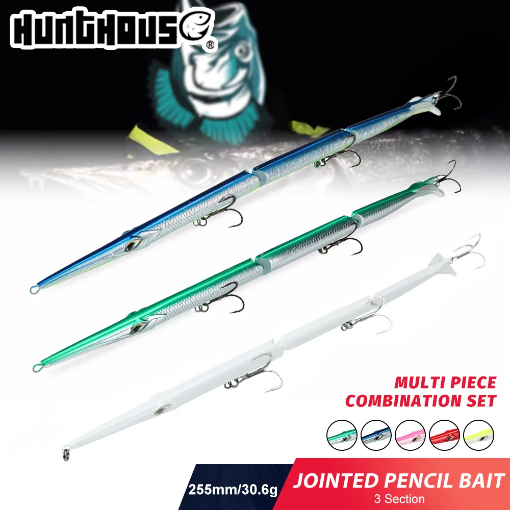 Hunthouse Señuelo Articulado Tipo Lápiz para Lubina en Agua Salada