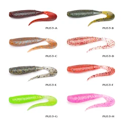 TSURINOYA Curl Tail Worm PULSE Señuelo de vinilo para Jig Head