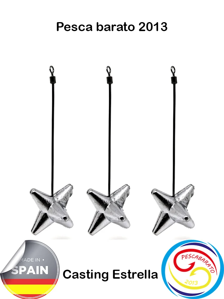 Plomo casting estrella para la pesca de surf casting, especial para los días de fuertes marejadas medidas: 100g, 120g. - imagen 2