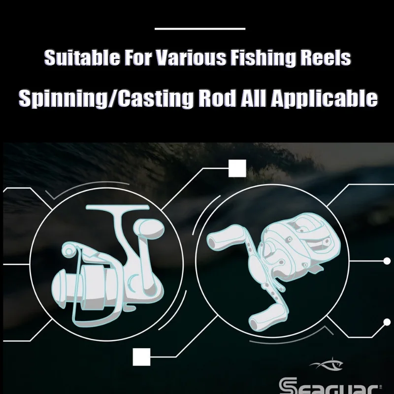 SEAGUAR INVIZX 100% línea de pesca de rendimiento de fluorocarbono 4-25LB 183M línea líder de monofilamento de fibra de carbono aparejos de pesca - imagen 3