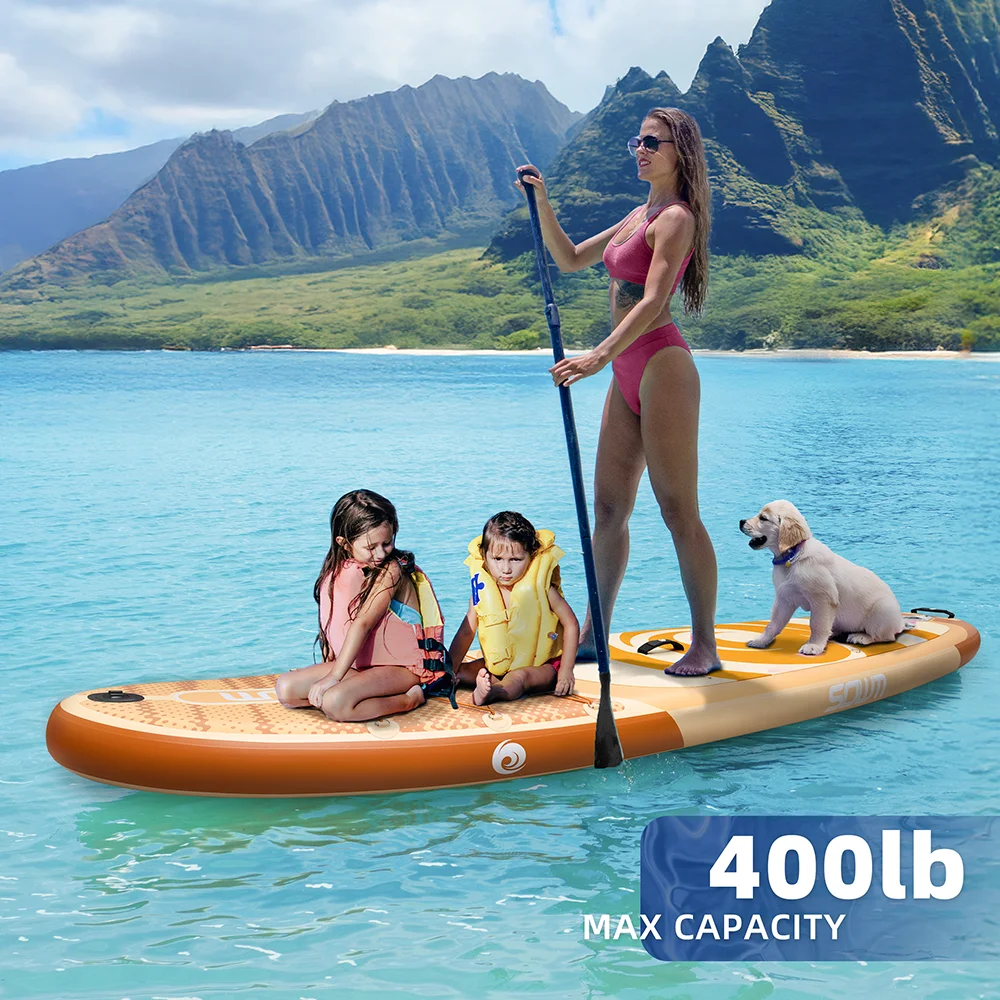 SOWM 11 '* 33 ''* 6 ''subtabla impermeable inflable Paddle Sup Board adulto estilo de pie pesca acuática con accesorios - imagen 4