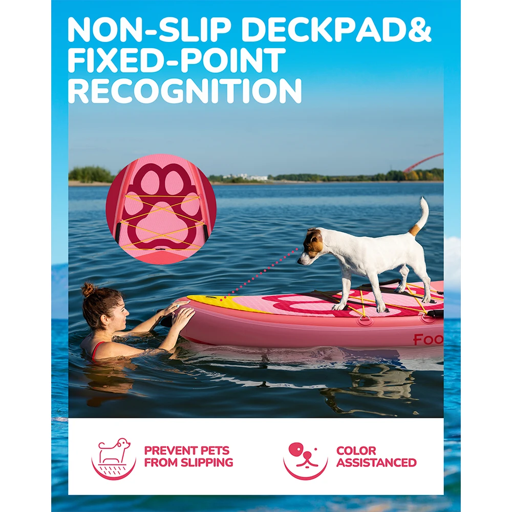 Tabla de Paddle de Surf BIGFLY, tabla inflable acuática de estilo permanente antideslizante para mascotas de 11'6 ''* 35'' * 6'', con accesorios, Sup сап funçõesрд - imagen 2