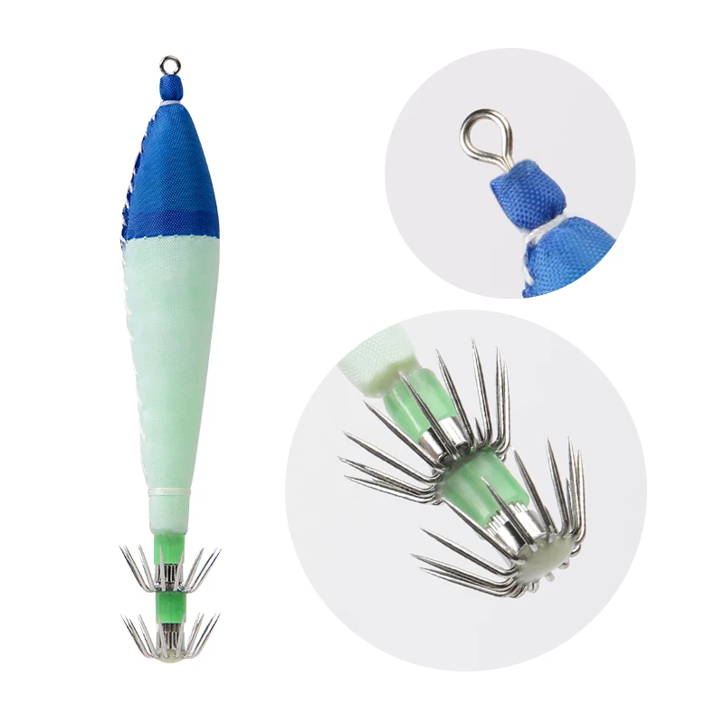 LETOYO 5 piezas 1,5 # -4.0 #   Cebo de calamar luminoso, cebo artificial, plantilla de calamar flotante para sepia, webfoot, pulpo, Señuelos de pesca de mar - imagen 4