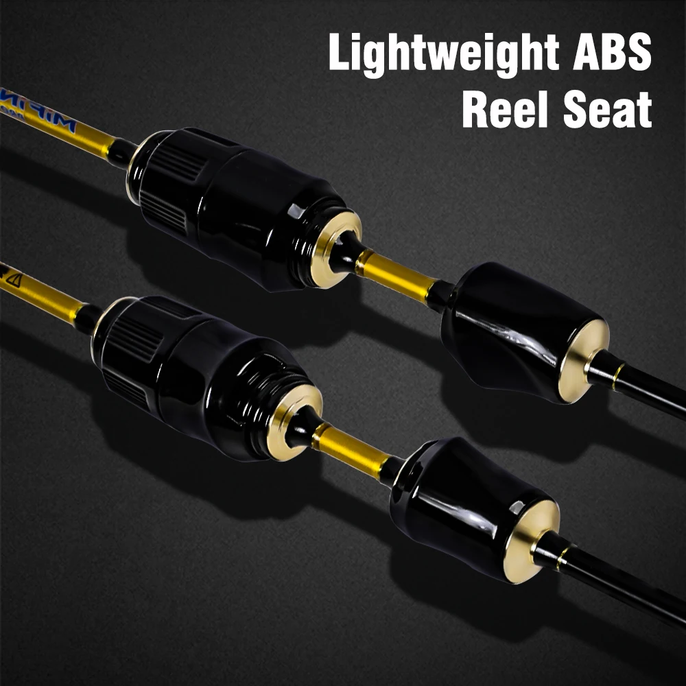 Mifine MOTRAL DRAW XUL-caña de pescar giratoria ultraligera, señuelo de 0,3-1,5G 30T, anillos Fuji/RA de fibra de carbono, puntas sólidas para pesca de trucha - imagen 5